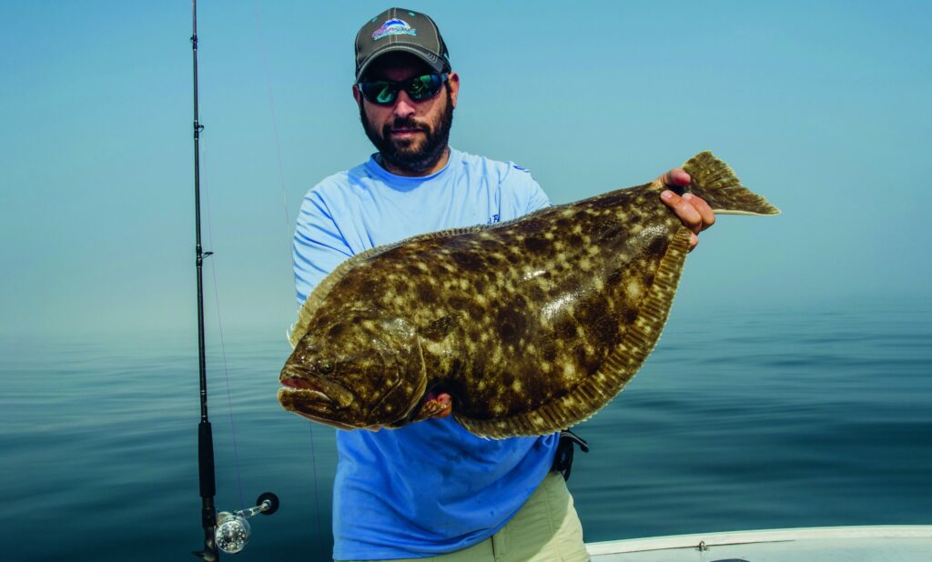 Pegue o capacho Fluke com Blue Snapper