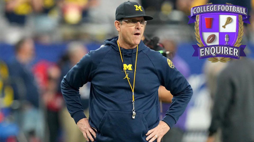 Jim Harbaugh, de Michigan, espera pelo Kirby Lee Stadium – USA TODAY Sports