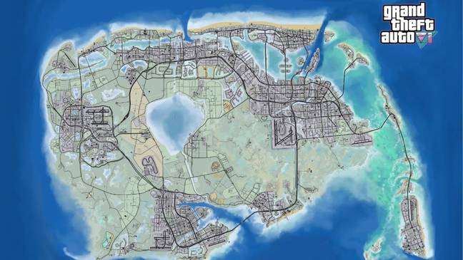 Conceito de mapa GTA VI 