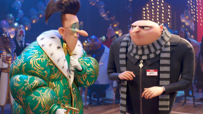 Meu Malvado Favorito 4, a partir da esquerda: Maxime Le Mal (voz: Will Ferrell), Gru (voz: Steve Carell), 2024. © Universal Pictures / Cortesia da Everett Collection