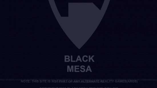 Versão anterior do site Black Mesa.