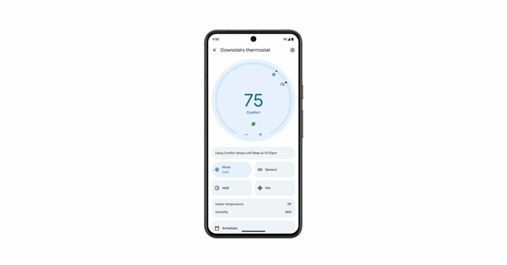 O app Google Home atualiza os controles do Nest Thermostat para alguns